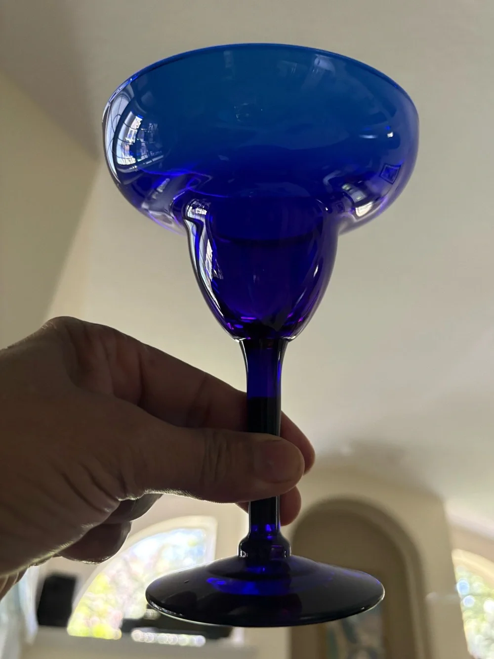 Pier 1 Cobalt Blue Glass Margarita Coupe Set
